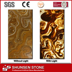 Decoración de la pared interior ónix artificial tipo translúcido panel de piedra - Product Image 3