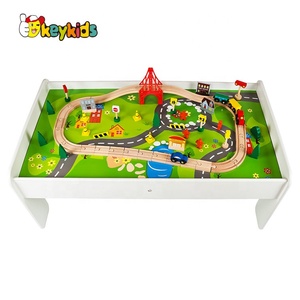 Nuovo arrivo dei <span class=keywords><strong>bambini</strong></span> educativi di legno 60PCS pista del <span class=keywords><strong>treno</strong></span> W04C175C da tavolo per il commercio all'ingrosso - Product Image 3
