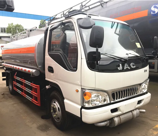 5000L JAC mini caminhão de abastecimento, caminhão de reabastecimento móvel, distribuição de combustível do caminhão para venda