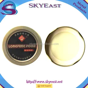 Lebensmittel qualität 66 mm Weißblech Twist Off Jar Caps mit Plast isol Liner
