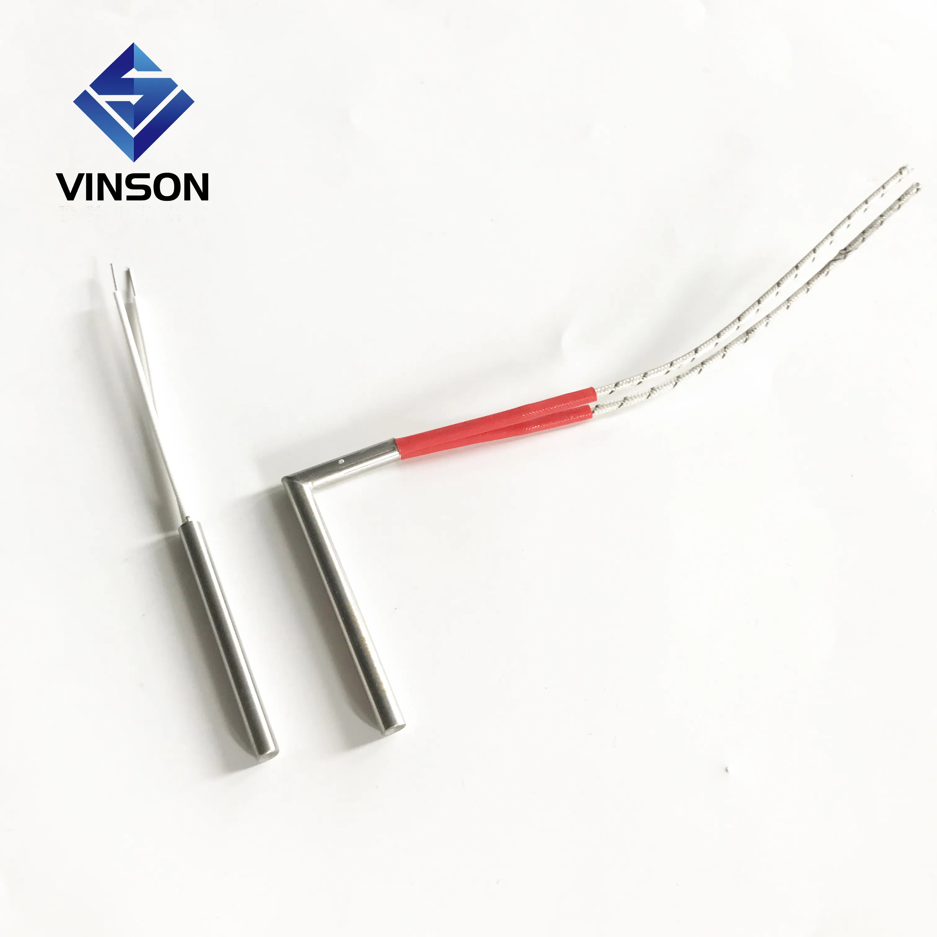 12V right angle lead swaged high density electric cartridge heater