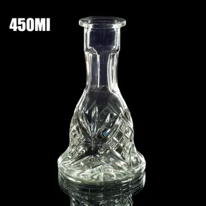 Manufacture high grade shisha hookah glass bottle 450ml