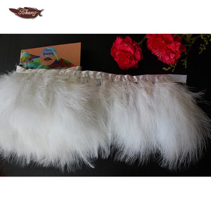 Fukang Bianco Guarnizione Della Piuma Marabù Della Piuma Taglio Turchia Piuma Taglio Borsa e Panno di Decorazione - Product Image 4