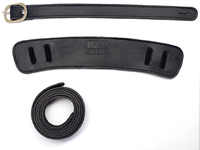 Sangle de guitare en cuir véritable de haute qualité en noir PP pour guitare électrique et basse Série S889