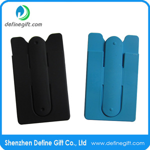 <span class=keywords><strong>Porte</strong></span>-cartes collant en silicone avec logo personnalisé pour téléphone portable - Product Image 3
