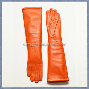 Meilleure vente Gants longs en cuir tendance pour femmes, Gants longs personnalisés - Product Image 5