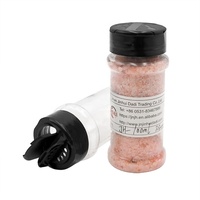 Bouteille à épices en plastique économique avec bouchon à clapet / Pot à assaisonnements avec couvercle double ouverture et doseur