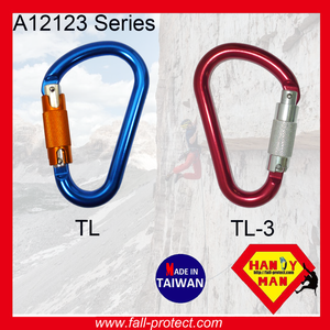 Mousqueton d'alpinisme en aluminium à verrouillage par torsion 25KN pour le sauvetage - Product Image 3