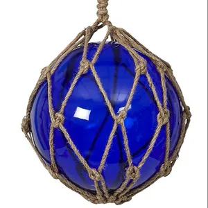 Blue Japanese Fishing Glass Float Buoy Blown float glass Ball