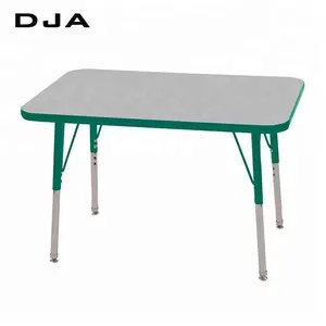 En gros Réglable en Hauteur rectangle primaire Préscolaire Table D'activité école maternelle meubles enfants table d'étude et chaise bureau