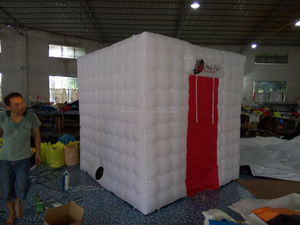 2.4 m * 2.4 m * 2.4 m barato fotomatón inflable inflable 3D photo booth, inflable cuadrada tienda para publicidad promoción - Product Image 2
