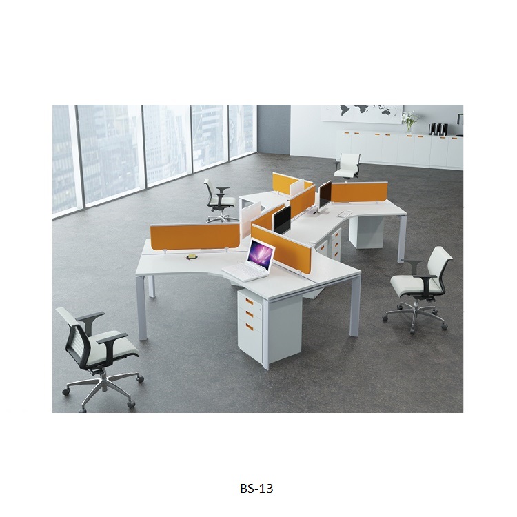 Holz büro modulare möbel weiß executive 120 grad gebogene europäischen workstation schreibtisch tisch mit schrank