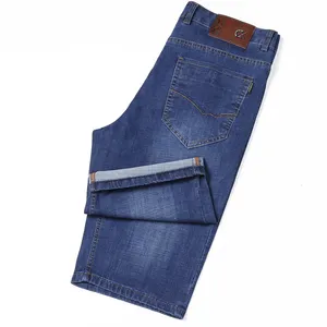 New design wholesale cheap sky blue washed jeans men's shorts casual half pants