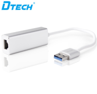 Оптовая продажа, Китай, белый, использует чип RTL8135, USB3.0 штекер-гигабитный Ethernet rj45 гнездовой адаптер