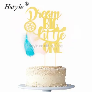 Dream Big Little One蛋糕礼帽Dream Catcher蛋糕标志婚礼生日派对蛋糕烘焙装饰用品PQ292