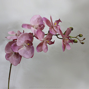 Flor de Orquídea Phalaenopsis Artificial de Látex, Producción de Fábrica, Tallo Único, Tacto Real, para Navidad, Bodas, Halloween, Graduación, PU - Product Image 5