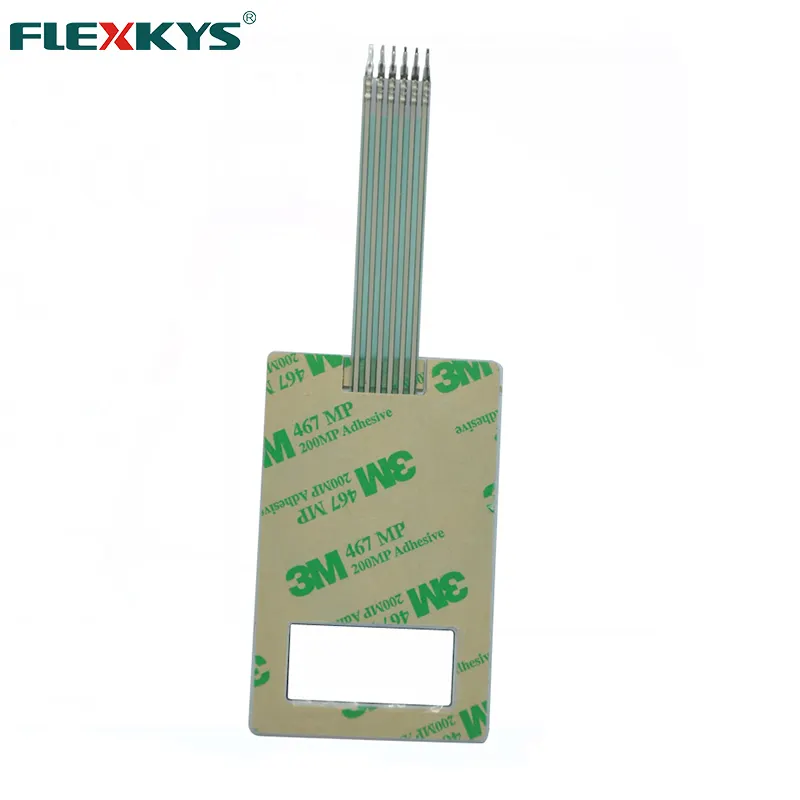 Custom lexan keypad self adhesive 5 key membrane switch