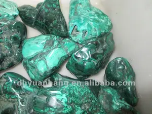 Piedras caídas de malaquita Natural, desbaste de espécimen Mineral pulido, piedras preciosas crudas curativas