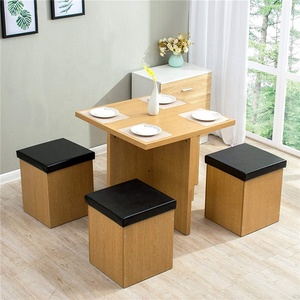 Juego de comedor de tamaño personalizado, muebles de cerezo, <span class=keywords><strong>mesa</strong></span> de comedor de 5 piezas <span class=keywords><strong>con</strong></span> 4 taburetes para comedor - Product Image 3