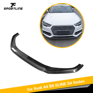 Lame de Spoiler avant S4 en Fiber de carbone Pure pour <span class=keywords><strong>Audi</strong></span>, <span class=keywords><strong>A4</strong></span> B9 <span class=keywords><strong>SLINE</strong></span> S4, 2018, <span class=keywords><strong>2019</strong></span> - Product Image 5
