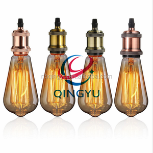 Antique bóng đèn gốm chủ vít phong cách Châu Âu loại Electro mạ CE chứng nhận <span class=keywords><strong>E27</strong></span> E26 nhôm đèn ổ cắm bộ phận - Product Image 2