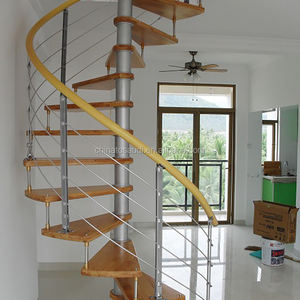 ในร่มสแตนเลสราวบันไดแก้วเกลียวบันได - Product Image 4