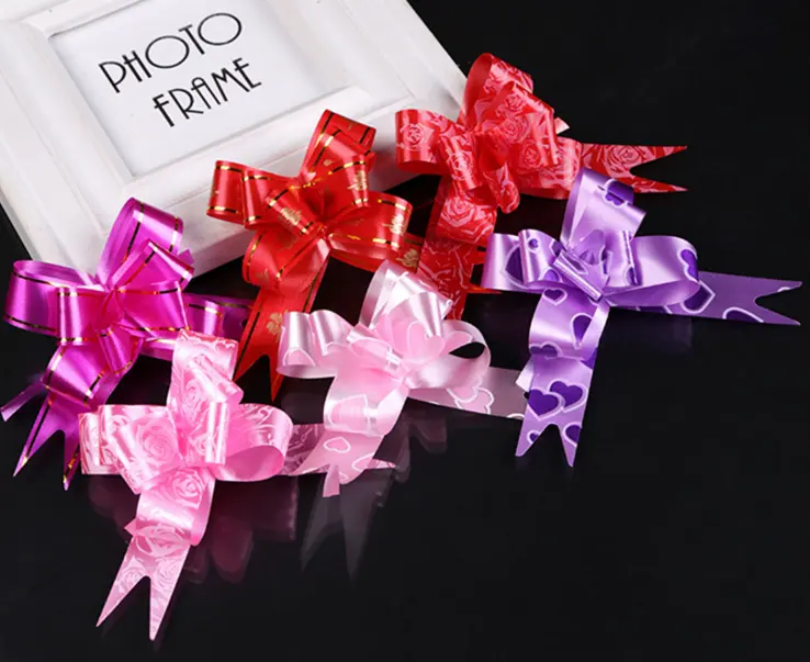 hot sale sheer pp pull flower ribbon bow