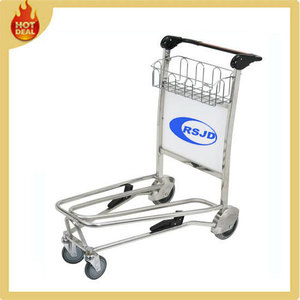 De acero inoxidable de cuatro ruedas aeropuerto de la mano de <span class=keywords><strong>equipaje</strong></span> carro de la carretilla - Product Image 1