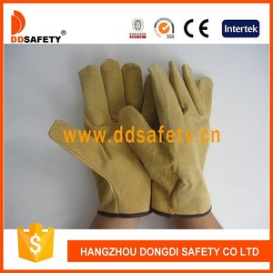 Auto luva de couro en cuir gants driver gants en cuir de porc DLD104 de sécurité travail <span class=keywords><strong>pilote</strong></span> conduite en hiver - Product Image 1