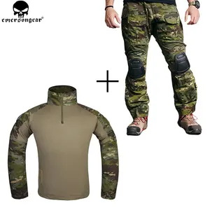 EMERSONGEAR Celana Berburu Seragam Tempur, Celana Taktis dengan Bantalan Lutut Multicam Tropic Gen 3 Celana Berburu