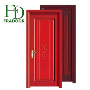 Popular brasileño de madera puertas de madera talladas dormitorio Interior puerta diseños de puerta de madera
