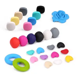 Fashion Jewelry Accessories Wholesale Silicone Teething Beads For Baby