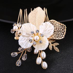 Fatti a mano Da Sposa di Cerimonia Nuziale capelli pettine copricapo di Cristallo Dei Capelli Del Fiore Pettine - Product Image 2