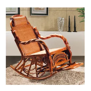 Chaise à bascule en rotin, fauteuil en osier, de luxe, pour adulte, nouveau, accessoire de salon d'intérieur, de style chinois, moderne et facile à poser,