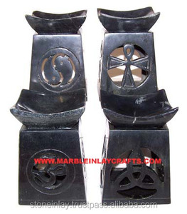 Black Soapstone Aroma Oil Burner, Aroma Oil Warmers - Product Image 1