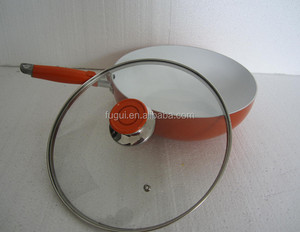 Wok antiaderente de alumínio com tampa de vidro - Product Image 3
