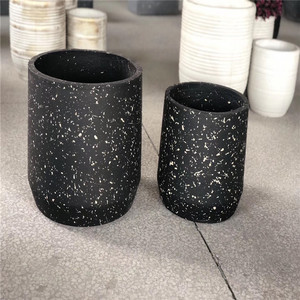Planteur d'argile de fibre de Pot de <span class=keywords><strong>fleur</strong></span> quasi cylindrique de vente chaude avec les jambes <span class=keywords><strong>en</strong></span> <span class=keywords><strong>bois</strong></span> pour la maison vient dans les boîtes - Product Image 2