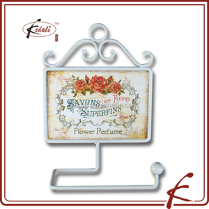 Drôle accrocher <span class=keywords><strong>porcelaine</strong></span> avec de fer porte <span class=keywords><strong>papier</strong></span> toilette - Product Image 1