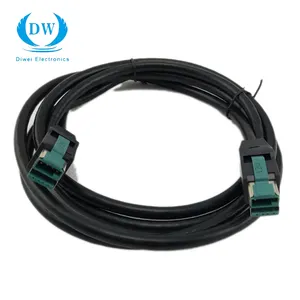 Precios baratos negro térmico plástico conector USB con alimentación
