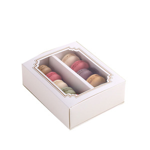 Hộp Đựng Bánh Donut <span class=keywords><strong>Mini</strong></span> Với Cửa Sổ Rõ Ràng Hộp Macaroon Trắng - Product Image 3