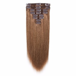 Shopping Online consegna il giorno successivo brasiliani del virgin dei capelli di colore nero doppio di trama clip in estensioni dei capelli testa completa - Product Image 3