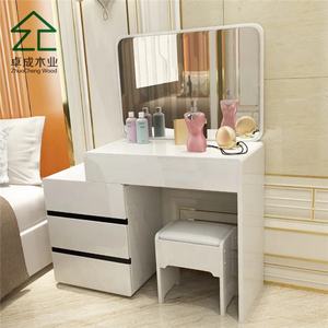 Colore bianco make up set da tavola tavolo da toeletta con specchio - Product Image 1