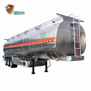 HYUAN 3 axle Oil Tanker/ Fuel Tank Semi Trailer tank truck oil tank truck trailer with low price