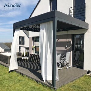 Alunotec moderno jardín Gazebo eléctrico de aluminio de apertura y cierre Patio pérgola <span class=keywords><strong>techo</strong></span> - Product Image 4