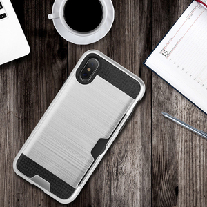 Hybride tpu pc fil dessin titulaire de la carte Cas de téléphone pour iphone 8 - Product Image 6