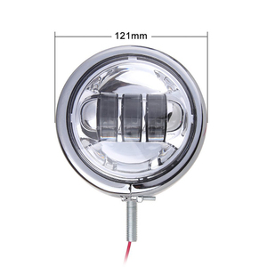 Chrome 4.5 inch <span class=keywords><strong>LED</strong></span> Sương Mù Ánh sáng bên ngoài bìa <span class=keywords><strong>Bracket</strong></span> 4.5 "Sương Mù Ánh sáng chủ đối với Harley xe máy - Product Image 2