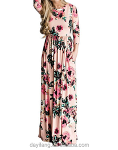 2018 lungo Delle Donne Del Vestito Floreale di Tacchino <span class=keywords><strong>Vestiti</strong></span> Sexy Delle Ragazze Del Vestito - Product Image 5