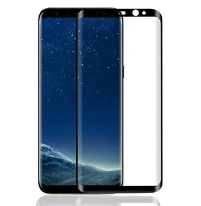 Preço de fábrica Para Samsung Galaxy S8 móvel Protetor Da Tela do telefone/Cobertura Completa 3D S8 curvo vidro temperado