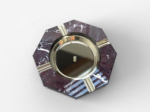 <span class=keywords><strong>Cendrier</strong></span> en bois, finition marbre blanc, gros - Product Image 2