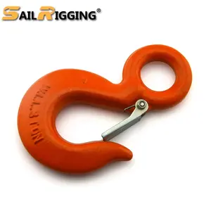 Alloy Hooks Hook Manufacturers Heavy Chain Hooks Drop Forged Alloy Steel Eye Hoist Hook With Latch